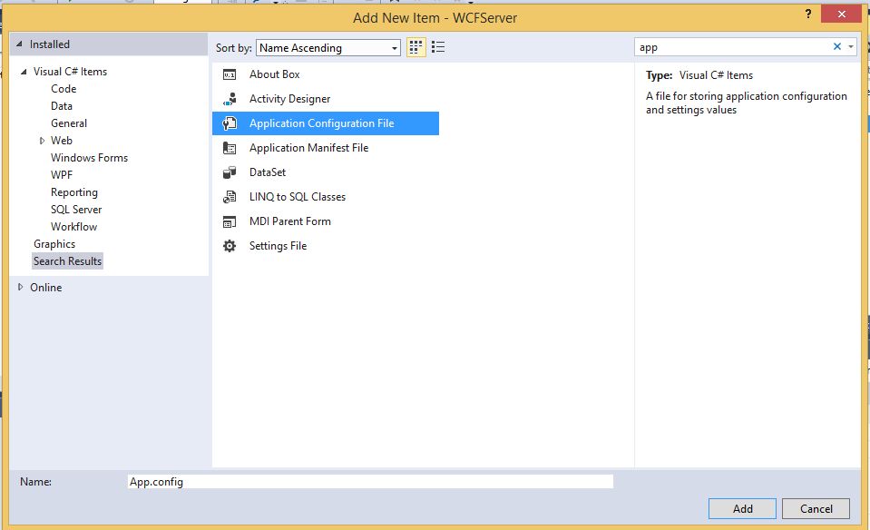 Add application configuration 
